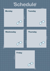 Daily and weekly planner with Glasses