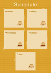 Daily and weekly planner with Fedora Hat