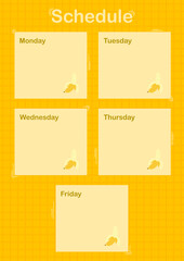 Daily and weekly planner with Banana