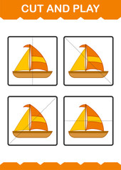 Cut and play with Sailboat