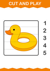Cut and play with Inflatable Duck