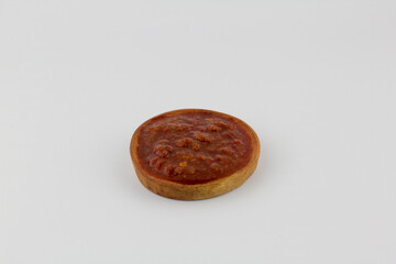 sambal terasi on wooden plate indonesia spicy sauce