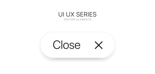 X or deny icon. Close icon button. Delete symbol. Decline sign. Modern, simple flat vector illustration for web site or mobile app or UI UX. Click to close.