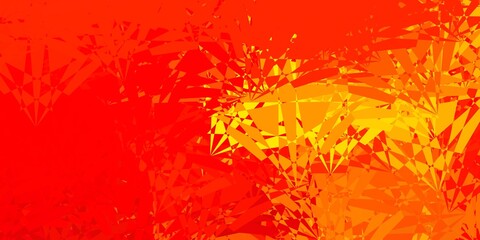 Light Orange vector background with polygonal forms.