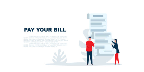 Pay your bill conceptual illustration