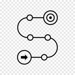 Go to goal icon. Start and finish