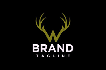 Classy Letter W with Horn Logo Design. Design the letter "W deer" logo for your identity, brand and company name