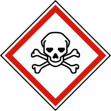 Toxic Symbol Label On White Background