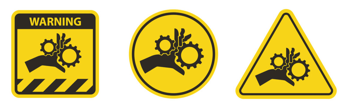 Hand Entanglement Rotating Gears Symbol Sign Isolate On White Background,Vector Illustration EPS.10