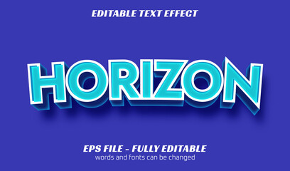 glowing blue horizon editable text style effect