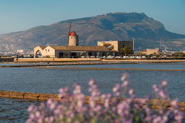 The salt pans of Trapani in Sicily, Italy