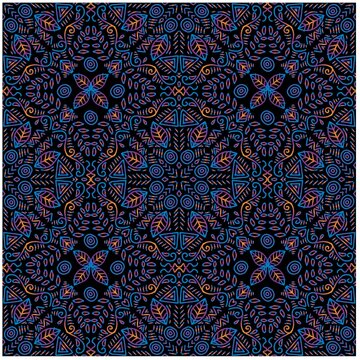 Seamless pattern abstract ethnic  art mandala 