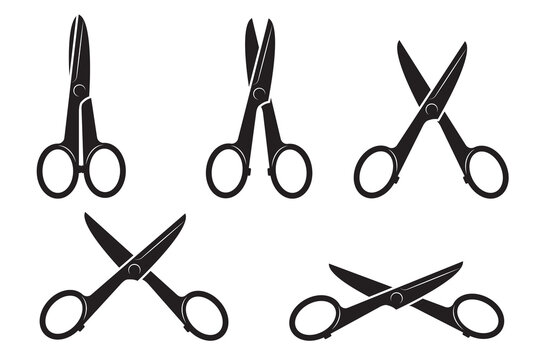 Scissors Icon On Black And White Vector Backgrounds High-Res Vector Graphic  - Getty Images