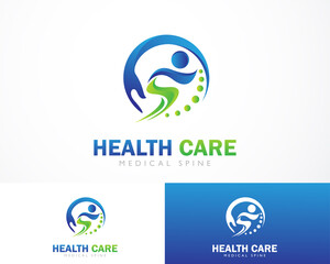 health spine logo creative people care logo creative hand medical