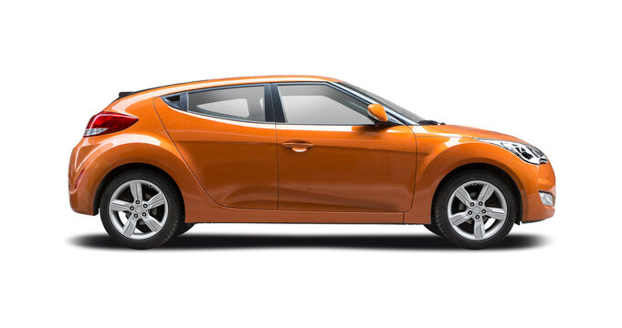 Hyundai veloster car, side view isolated on white background, 25 June 2019, Thessaloniki, Greece