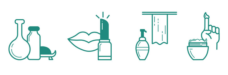 cosmetic cream icon set vector illustration 