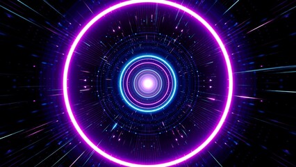 Neon Light Warp Space Effect