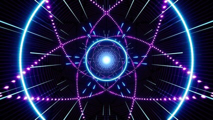Endless looping dot pattern starlight vj art tunnel