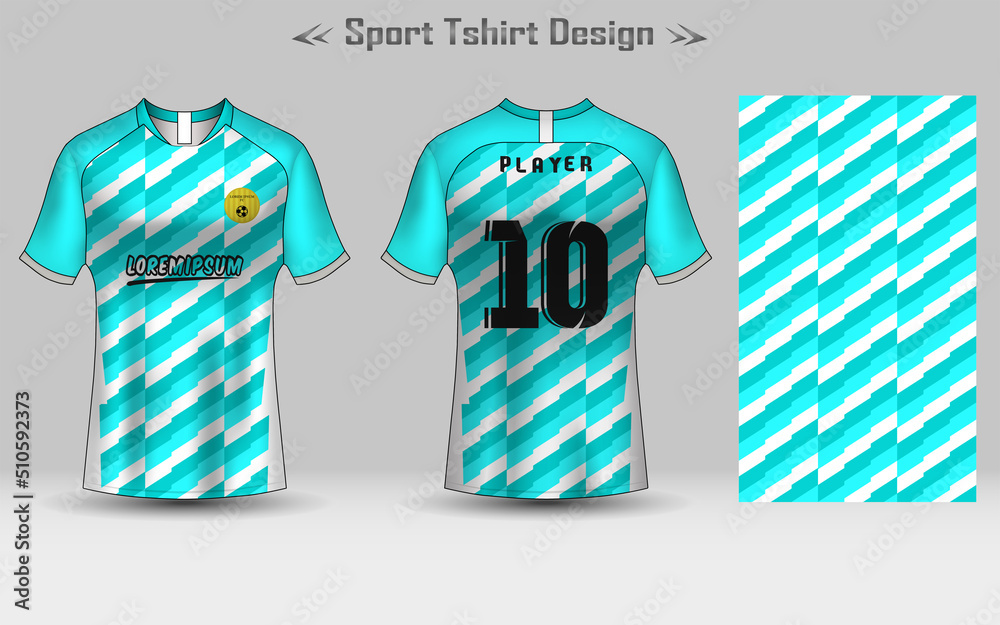 Canvas Prints Football Jersey Geometric Pattern Mockup Template Sport T-shirt Design