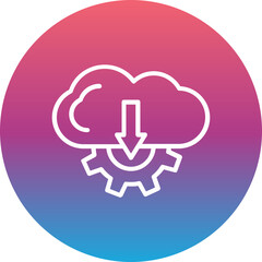 Cloud Downloading Icon