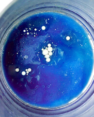 paint color macro blue bubbles
