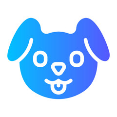 dog head gradient icon