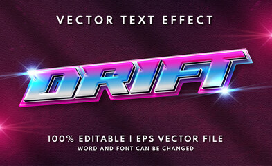 Drift race logo and sticker style text effect template © Aze