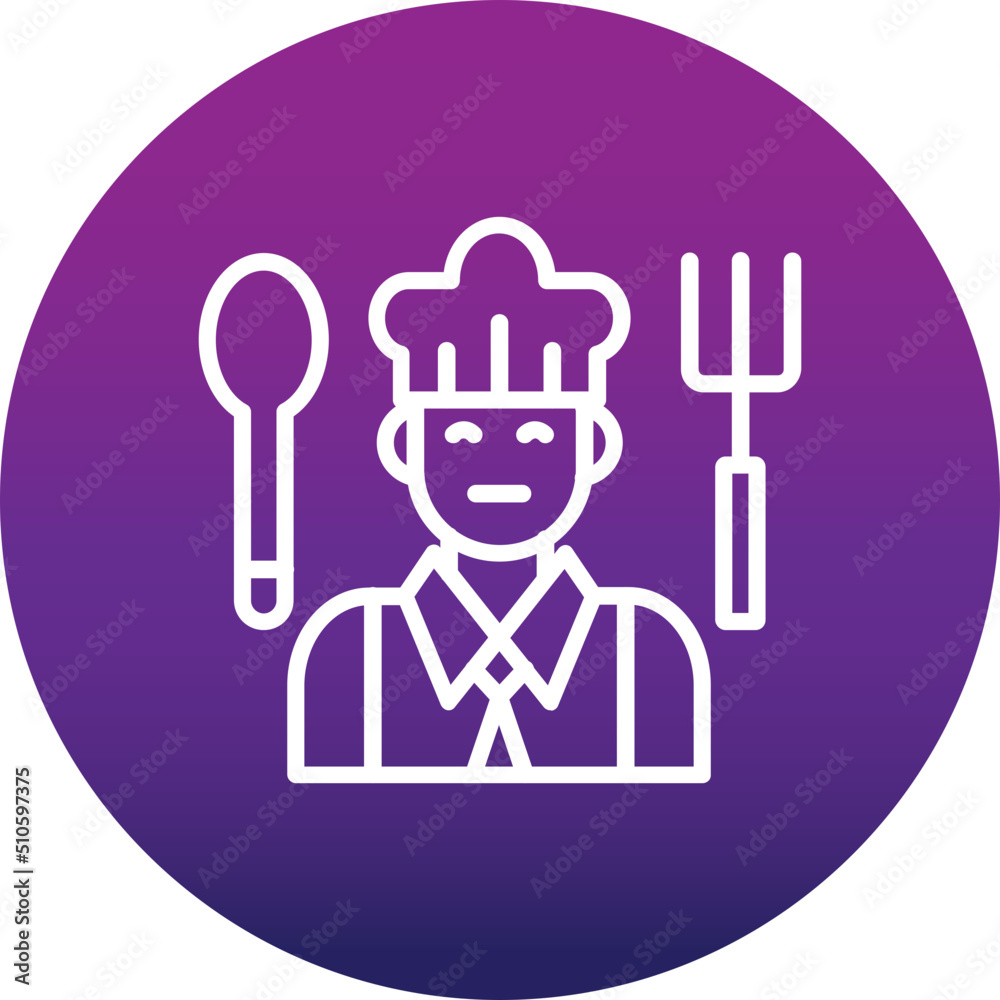 Canvas Prints Chef Icon