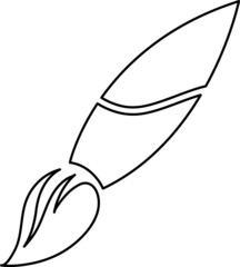Art brush vector logo template on white background line art.eps