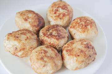 meatballs on a white plate
