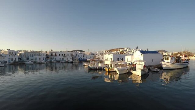 The port of Naousa in Paros, Greece