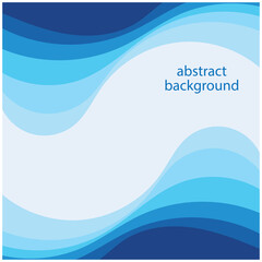 Blue wave vector abstract background flat design stock illustration