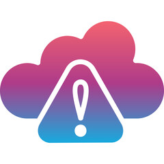 Warning Cloud Computing Icon