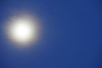 blue sky with sun