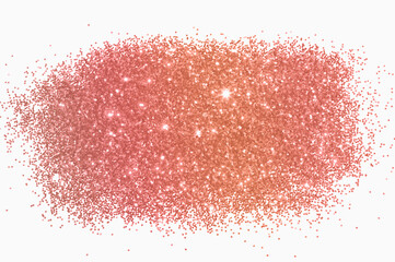 Pink glitter sparkles on light gray background