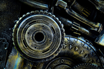 close up of a gears