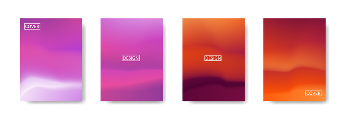 Fototapeta premium Set of abstract background with beautiful gradation color, colorful background for poster flyer banner backdrop.vertical banner.cool fluid background vector illustration