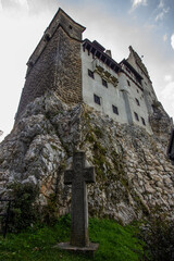 Ancient castle of duke Dracula on a cliff