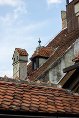roofs of duke Dracula ancient castle