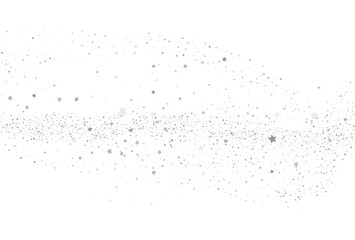 Light silver glitter confetti background. White festive texture.