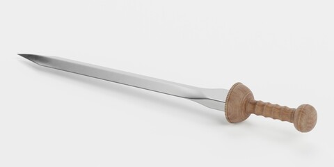 Realistic 3D Render of Gladius Sword