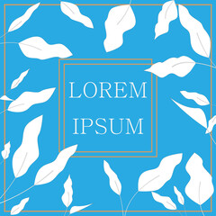 Botanical Floral frame for text. Template for design florist shop, posters, clothes