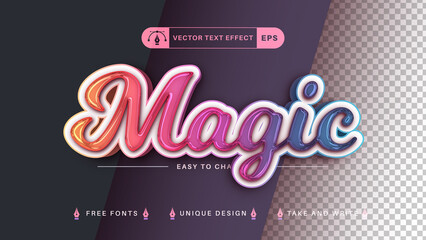 Magic Unicorn - Editable Text Effect, Font Style