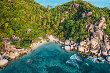 tropical island and sea view form above