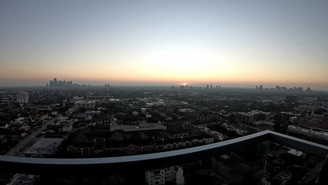 An epic time-lapse of the Houston skyline from a Hightower building over looking the downtown cityscape.
