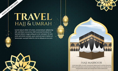 banner package hajj, umrah and travel template