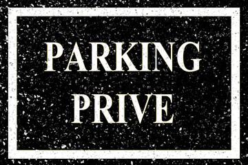 Emplacement de parking privé  - obrazy, fototapety, plakaty