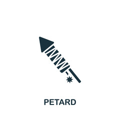Petard icon. Monochrome simple icon for templates, web design and infographics