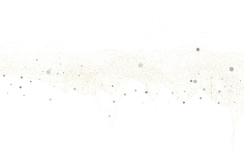 Light silver gold glitter confetti. Light background.