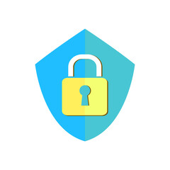 vector illustration of shield safety icon.